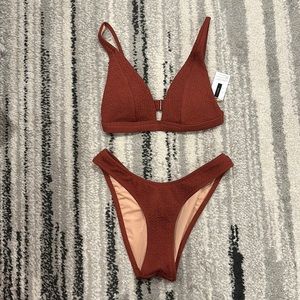 J. Crew rust/burnt orange bikini